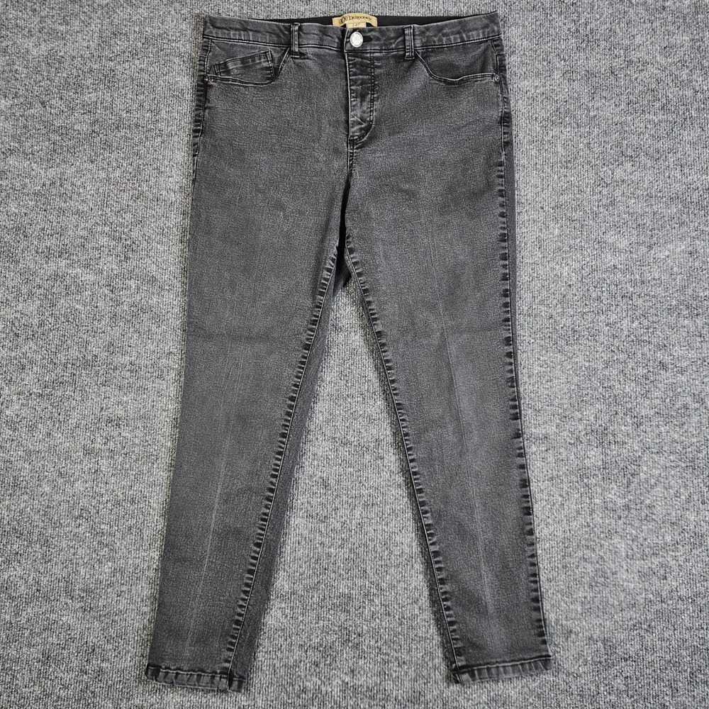 Democracy Ab Technology Skinny Jeans‎ Womens 14P Petite Black Stretch High Rise